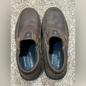 Skechers Men's Brown Slip-On Shoes 10